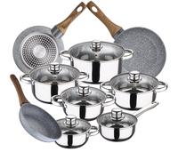 Set da cucina San Ignacio Set da 12 pezzi in acciaio inossidabile e set di padelle Daimiel