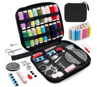 Set da cucito da viaggio, set da cucito, kit di base, 86 accessori da cucito, include filo da cucito, aghi, forbici, accessori da cucito, bottoni, ecc., kit per cucire per adulti, principianti