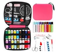 Set da cucito da viaggio, set da cucito, kit di base, 86 accessori da cucito, include filo da cucito, aghi, forbici, accessori da cucito, bottoni, ecc., kit per cucire per adulti, principianti