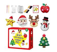 Set da Cucito per Ragazze | 6 Ornamenti Natalizi Fai da Te - Set di per Il Cucito per Decorazioni Natalizie - per Il Periodo Natalizio - per finestre - Decorazioni per Feste Albero