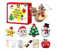 Set da Cucito per Ragazze, 6 Pezzi, Decorazione per Albero di Natale, Set di per Il Cucito, Decorazioni Natalizie, per Bambini, Asilo, attività prescolare, Feste, Alberi, Decorazioni