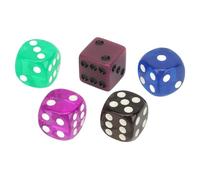 Set da dadi, angoli rotondi da 50 pezzi dadi dadi 0,6 pollici da 1,5 cm che rotola traslucida giocando a cubi a 6 lati Giochi di matematica per bambini