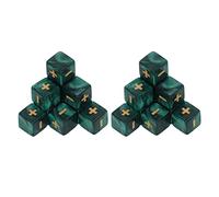 Set da dadi di insegnamento da 20 pezzi, dadi di calcolo meno segno più segno di scuola materiale plastico per l'insegnamento matematico (Verde)