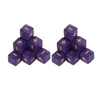 Set da dadi di insegnamento da 20 pezzi, dadi di calcolo meno segno più segno di scuola materiale plastico per l'insegnamento matematico (Viola)