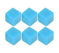 Set da dadi vuoti 6 pezzi 6 pezzi di plastica a cubetti esahedrali di plastica per giochi di tavolo artigiano fai -da -te matematica di insegnamento in classe divertimento (Blu)