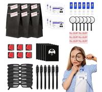 Set da detective per bambini, 48 pezzi, detective per il compleanno dei bambini, penna segreta con luce UV per bambini, giocattolo da detective per il compleanno dei bambini, regalo per ragazzi e