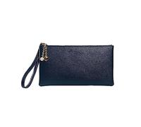 Set da donna alla moda in ecopelle con cerniera tinta unita borsa ascellare pochette portafoglio portachiavi uomo set, Marina Militare, Taglia unica