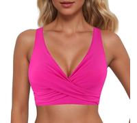 Set da donna con lacci, ferretto per una copertura completa, push-up, crop top, costume da bagno con allacciatura sulla schiena, elegante moda da spiaggia con spalline regolabili, design raffinato