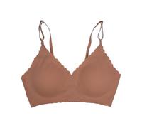 Set da donna confortevole Traceless Sports Bra with for Comfortable Breathability and Fitness Without Rings Bra Imbottita Natica, rosso, XL