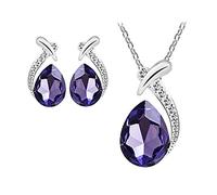 Set da Donna Jewellry Wedding Bridal Crystal Austriaco a Goccia Collana orecchino Set Resistente e utile Fashion Processing