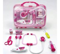 Set da dottore per bambini dai 3-4 ai 5 anni, set di giocattoli per il gioco del dottore per bambine e bambini, set di gioco medico finto con stetoscopio e termometro Blu + Scatola portaoggetti [Color