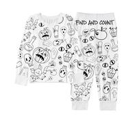 Set da Due Pezzi con Cappuccio con Graffiti per Bambini Colorare per Bambini, Pigiama da Colorare per Bambini Set Pigiama Colorato per Bambini Schizzo,Kids Art Colora Tuo Pigiama Vampiro Bambino