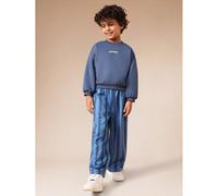 Set da due pezzi per ragazzi composto da felpa comoda con collo a giro e pantaloni jogger a righe verticali 6Y,7Y,4Y,5YPoliestere