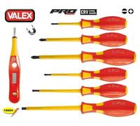SET DA ELETTRICISTA 7 PEZZI CACCIAVITE MANICO ISOLATO PROTEZ.1000V + CERCAFASE