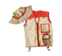 Set da Esplorazione per Bambini con Gilet E Cappello, Ruolo E Cappello per Escursionismo al Parco, Regalo di Compleanno per La Pesca, Orangina