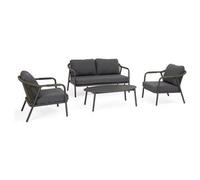 Set da esterno alluminio, poliestere MIRAVET 4 posti Antracite e Verde 0666134