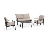 Set da esterno alluminio, polipropilene NEBULA 4 posti Antracite 0663781