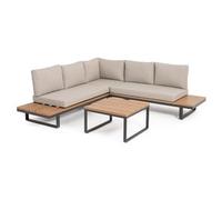 Set da esterno alluminio, polipropilene ZELMAR 4 posti Antracite 0663792