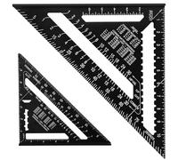 Set da falegname quadrato da 30,5 cm e 17,8 cm, strumento di misurazione, righello triangolare e goniometro (imperiale) per lavorazione del legno, falegnameria, misurazione, marcatura di layout