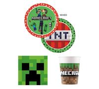 Set da festa Minecraft set di stoviglie da 52 pezzi per feste di compleanno per