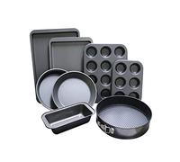 Set da forno antiaderente da 8 pezzi con vassoio per muffin, teglia da forno, teglia per torte, teglia per pagnotta e teglia a molla