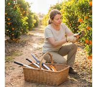 Set da Giardinaggio 4 Pezzi: Cesoie, Troncarami, Forbici da Potatura e Seghetto Pieghevole