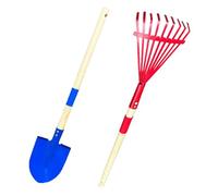 Set da Giardinaggio per Bambini | Pala da Spiaggia con Manico in Legno | Attrezzi da Giardino,Per Dissodare Terreno Piantare Giocare All'Aperto