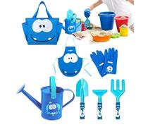 Set da giardinaggio per bambini, rastrello per l'allentamento del terreno, 7 pezzi attrezzi da giardinaggio per bambini - per 3-8 anni bambini cortile fattoria vivaio balcone prato fiorito