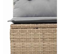 Set da Giardino 10 Pezzi con Cuscini Beige in Rattan Sintetico e AcaciaSet divani giardinoDivano esterno set