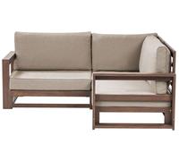 Set da giardino 2 posti in legno di acacia con cuscini tortora Timor II