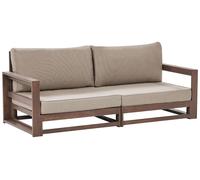 Set da giardino 2 posti in legno di acacia con cuscini tortora Timor II