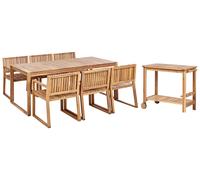 Set da giardino 6 posti in legno d'acacia