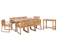 Set da giardino 8 posti in legno d'acacia