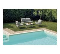 Set da Giardino Almeria In Alluminio - Bianco Greenwood