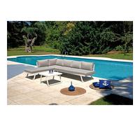 Set da Giardino Angolare Tunisi - Bianco Greenwood