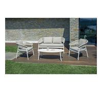 Set da Giardino Cap-Ferrat In Alluminio - Corda Bianca - Bianco Greenwood