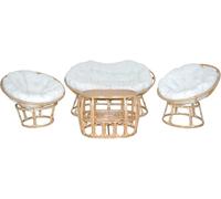 Set da Giardino Divano Poltrone e Tavolino in Canna Manao Morel Papasan