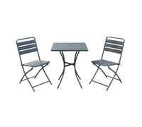 Linea Garden Friend Salotto Bistrot pieghevole (1 Tavolo 2 sedie) Acciaio - Colore Antracite