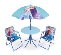ARDITEX WD16133 Set da tavolo (50 x 50 x 48 cm), 2 sedie (38 x 32 x 53 cm) e ombrellone (diametro 110 cm) di Disney-Frozen