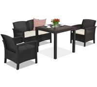 Set da giardino in polyrattan Venezia Dallas Apetito 4 Bica, marrone