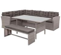 Set da giardino in rattan grigio