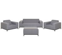 Set da giardino in tessuto beige gambe in alluminio nero Rovigo