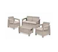CORFU LOUNGE SET Con Cuscini Poltrone 75x70x79h Divano 128x70x79h Tavolino Apert