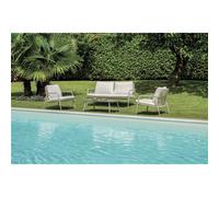 Set da Giardino Montpellier In Alluminio - Corda Beige - Creta Greenwood