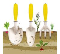 Set da giardino per bambini, con rastrello, pala per scavare e piante come giocattolo, set di attrezzi da giardino per bambini, per famiglia, ragazze per piantare, scavare in giardino, prato e