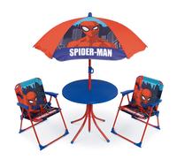 ARDITEX SM15950 - Set da tavolo (50 x 50 x 48 cm), 2 sedie (38 x 32 x 53 cm) e ombrellone (diametro 110 cm) di Marvel-Spiderman