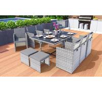 Set Da Giardino Vegas Swing&harmonie: 9 Pezzi Grigio