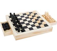 Small Foot Design Set da giochi Scacchi, dama e mulino Multicolore