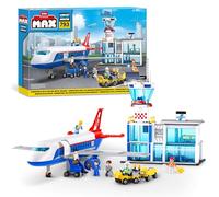 Set da gioco a sorpresa Aeroporto MAX Adventure (793 pezzi) con mattoncini da costruzione adatti a bambini dai 5 anni in su per creare veicoli e molto altro