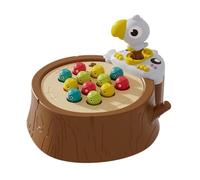 Set da gioco a tema aviario: i più piccoli si esercitano ad afferrare i crawler colorati utilizzando lo strumento . Simpatico design amico della foresta. Base in legno naturale. Vernice non